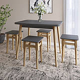 Деревянный раскладной обеденный стол LION Майами-3 Нимфея Альба (белый) 90х60/90х120, фото 3