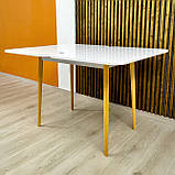 Деревянный раскладной обеденный стол LION Майами-3 Нимфея Альба (белый) 90х60/90х120, фото 7