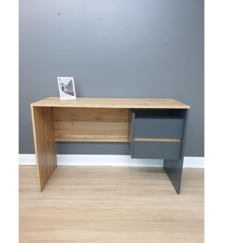 Стіл письмовий з двома шухлядами без ручок 1200x500x750 мм, фото 1