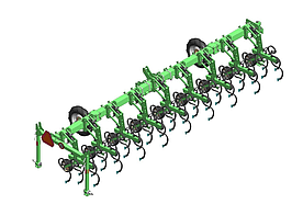 Культиватор міжрядний FIELLDAY 5.6 м три стійки в ряд