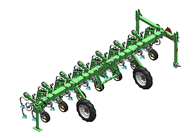 Культиватор міжрядний FIELLDAY 4.2 м три стійки в ряд
