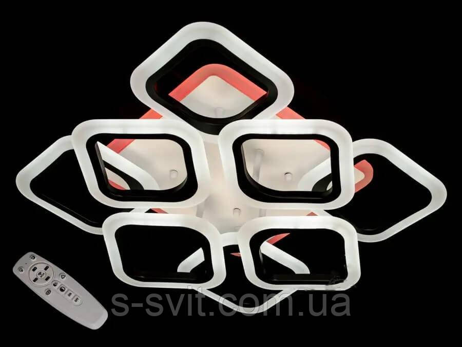 Світлодіодна люстра смарт світильник з пультом, підсвіткою, 110W, фото 1