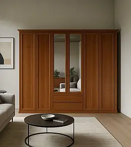 Шафа італійська 280х60х250 см 6 дверна Лотос