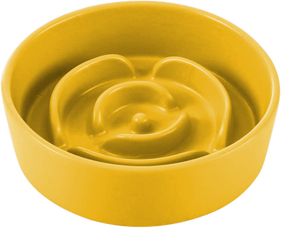Керамічна автогодівниця MOPANG для повільного годування, для котів і дрібних собак, 400 мл, діаметр 16 см