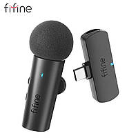 Петличний мікрофон Fifine M6, бездротовий | Type-C | Android