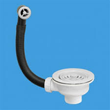 Випуск (злив-перелив) 113 мм з круглим переливом, яскраво-білий OF2-113S-WH, фото 3