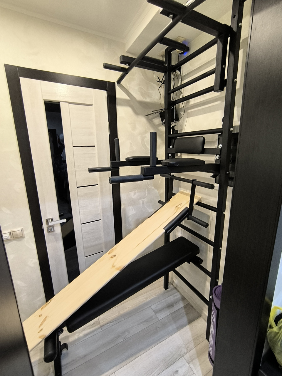 Профілактор дошка для спини хребта тренажер шведська стінка оздоровча ЛФК турнік бруси лава, фото 1