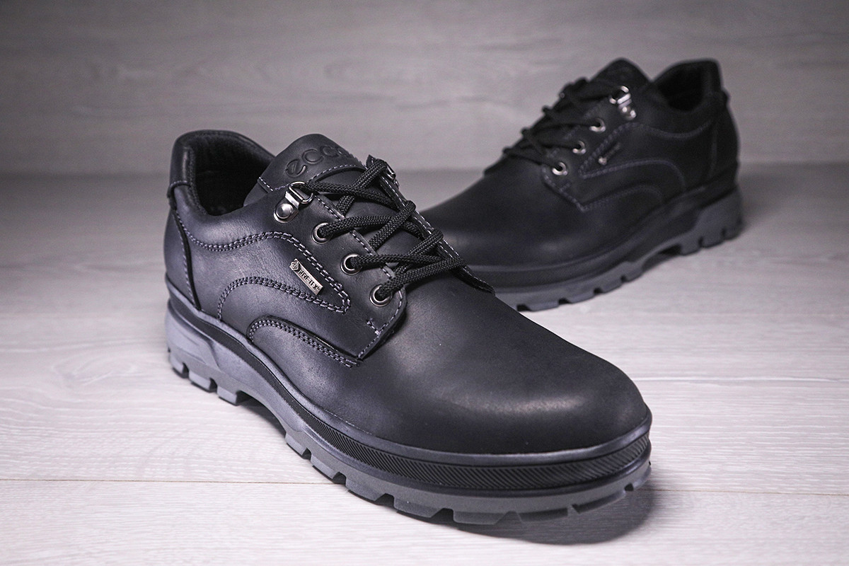 Спортивні туфлі шкіряні Waterproof Nubuck Black, фото 1
