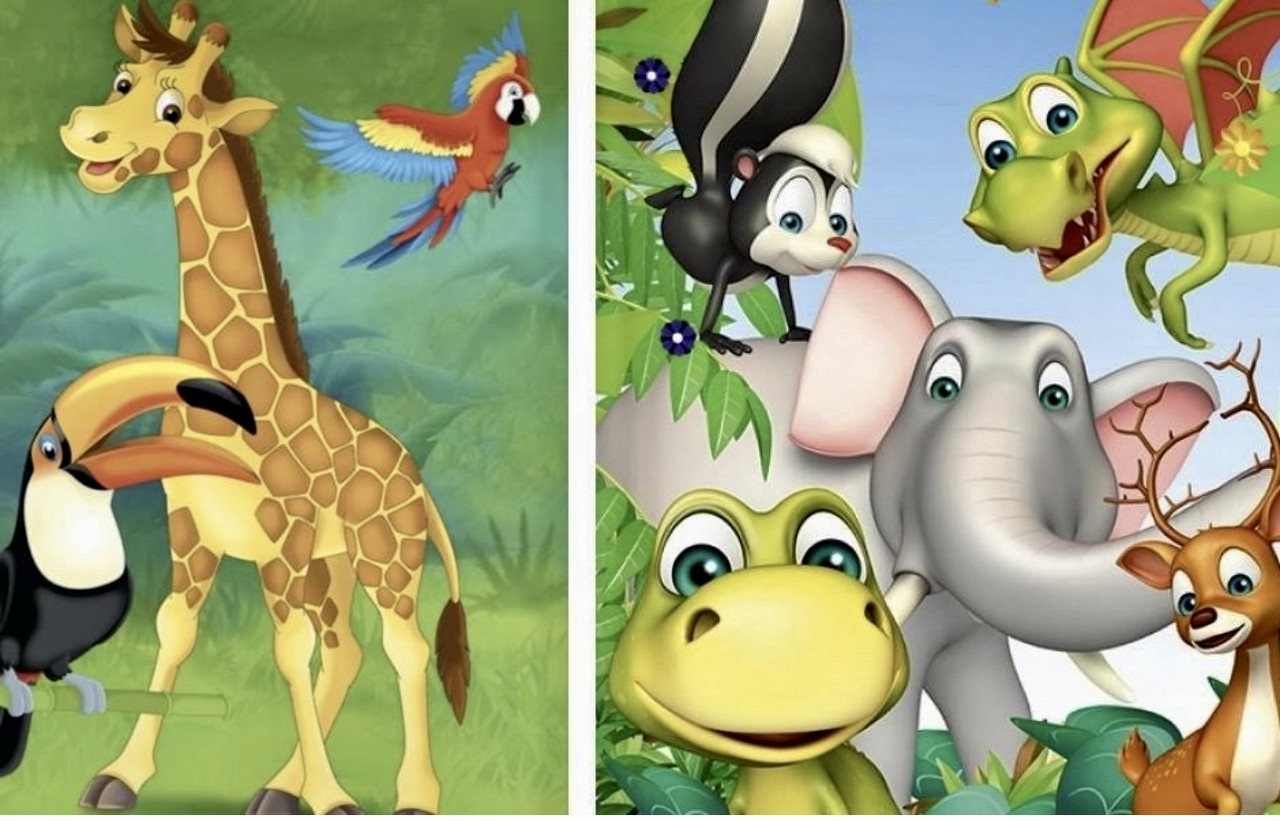 Подарочный пакет ГИГАНТ ВЕРТИКАЛЬНЫЙ 30*47*12 см Звери, фото 1