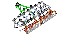 Культиватор суцільного обробітку ґрунту FIELLDAY 5м причіпний одна секція