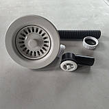 Випуск (злив-перелив) 113 мм з круглим переливом, яскраво-білий OF2-113S-WH, фото 4