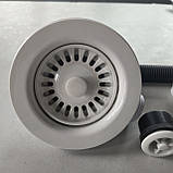 Випуск (злив-перелив) 113 мм з круглим переливом, яскраво-білий OF2-113S-WH, фото 5