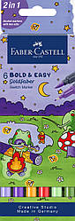 Набір двосторонніх маркерів Faber-Castell Goldfaber Sketch Markers Bold and Easy, 6 кольорів, 164814