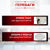 Безолійна електрична фритюрниця 3800 Вт Rainberg з антипригарною чашею 8.5 л мультипіч з таймером, фото 5