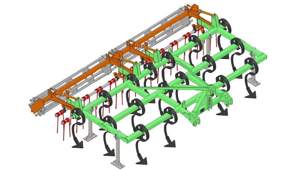 Культиватор суцільного обробітку ґрунту FIELLDAY 4м навісний одна секція, фото 1