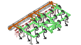 Культиватор суцільного обробітку ґрунту FIELLDAY 4м навісний одна секція