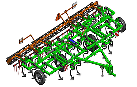 Культиватор суцільного обробітку ґрунту Fiellday 6 м причіпний 3-ьох секційний