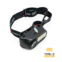 Налобний ліхтарик KX-1804R RED XPE + COB White, фото 4