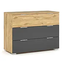 Комод в передпокій, спальню, дитячу 3Ш з ДСП Кантрі Сірий/Мінерва Мебель Сервіс