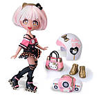 Ігровий набір 4SF Hello Kitty Золота Ролер Діва з аксесуарами та роликами HKTF1000, фото 5