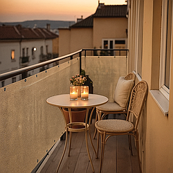 Ширма для балкону 0.9х3 м. Затіняюча сітка (екран) для балкону. Балконна завіса, тент на балкон -UKMarket-