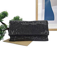 Клатч на ланцюжку поліестер чорний Арт.AM-0264 black Alex Mia (54)