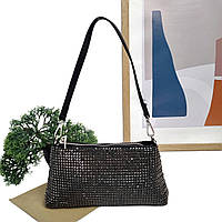 Сумка клатч на ланцюжку поліестер чорний Арт.AM-0270 black Alex Mia (54)