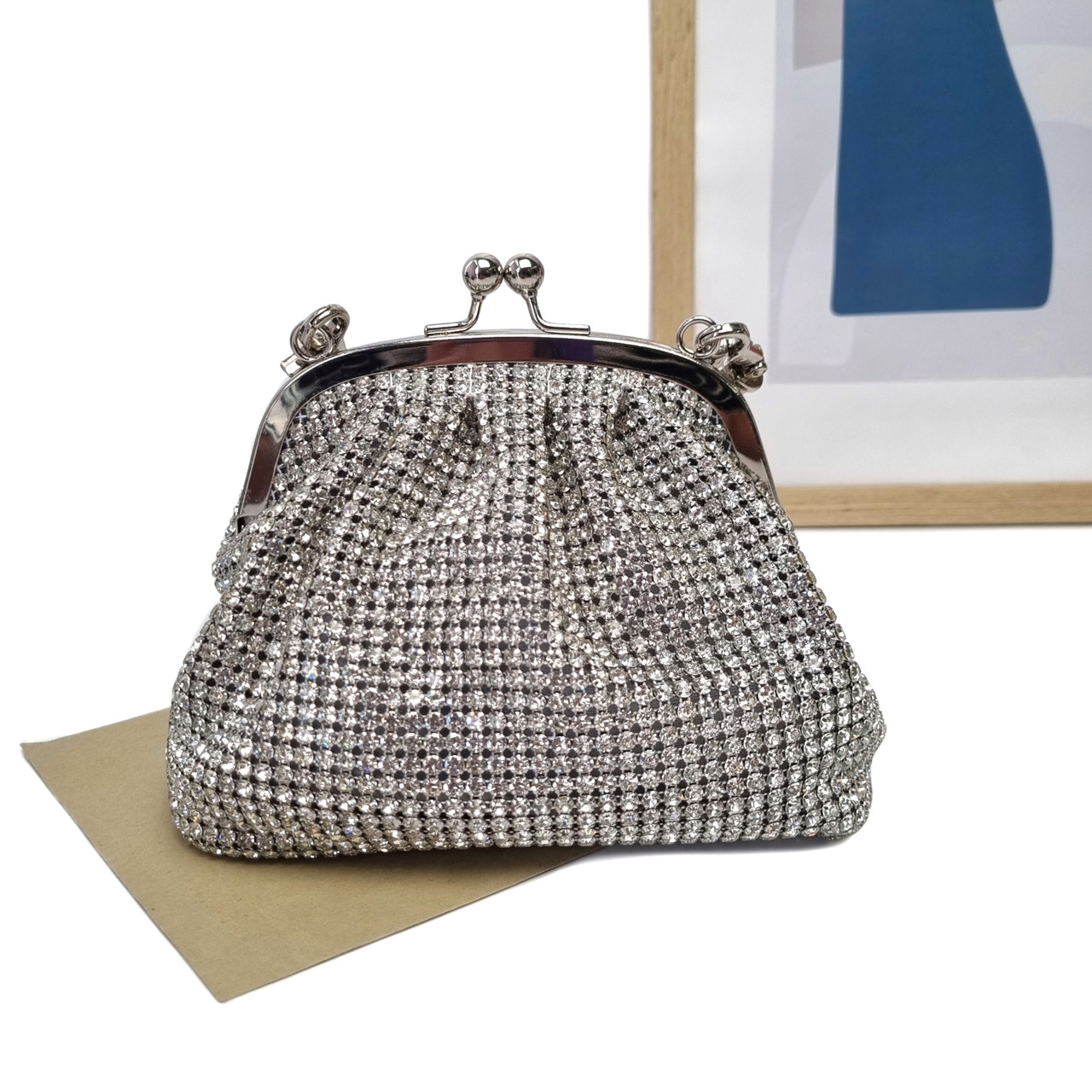 Жіноча стильна сумка-клатч поліестер сріблястий Арт.AM-0274 silver Alex Mia (548), фото 1