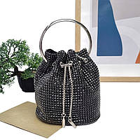 Маленька сумка-клатч поліестер чорний Арт.AM-0277 black Alex Mia (54)