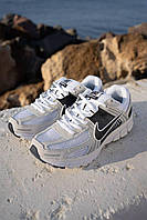 Чорно-білі літні текстильні жіночі кросівки Nike Air Zoom Vomero 5 Найк Зум Вомеро 5