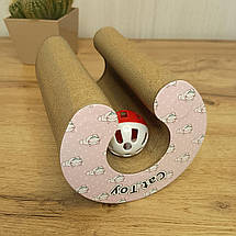 Ігровий тунель-дряпка з м'ячиком і дзвіночком іграшка для кішок автоматична лабіринт Seuno Magic Org, фото 3