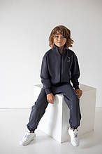 8089-144г Базовий спортивний костюм для хлопчиків графітовий тм Авекс