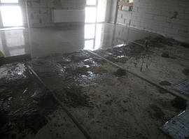 Процес прийому цементно-піщаного розчину (М100 з фіброволокном).