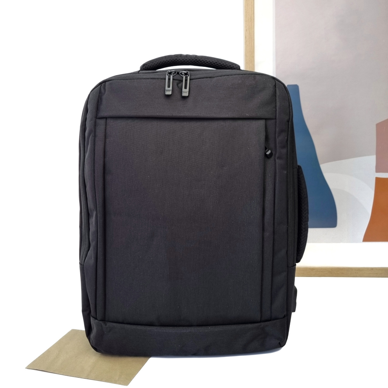 Чоловічий рюкзак для ноутбука поліестер чорний Арт.2901 black (54)