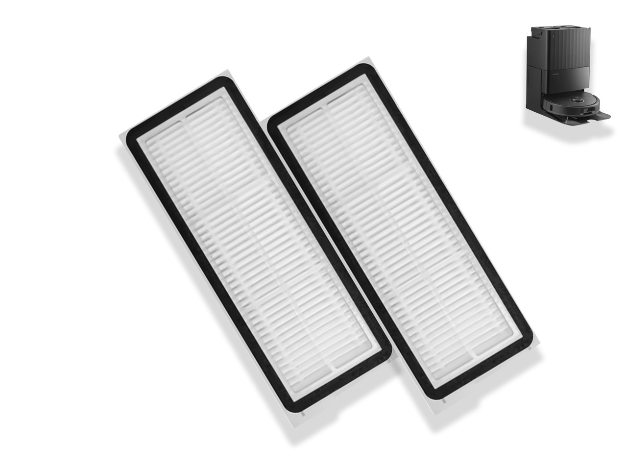 Фільтри 2 шт з роботизованими пилососами Roborock Qrevo 5AE / Curv / CurvC / Curv S5X / 5A1 / 5XC / Edge / EdgeC / Edge, фото 1