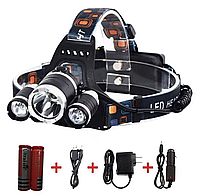 Водонепроницаемый фонарик Bailong светодиодный на лоб, качественный налобный фонарь с USB зарядкой и 4 режимам