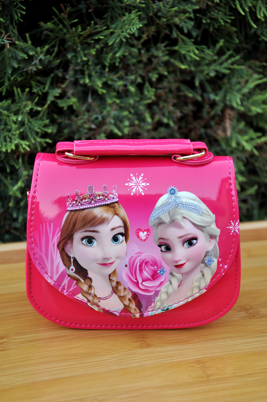 Дитяча сумочка "Крижане серце" на 1 відділення з ручкою та ремінцем на магнітному замку, фото 1