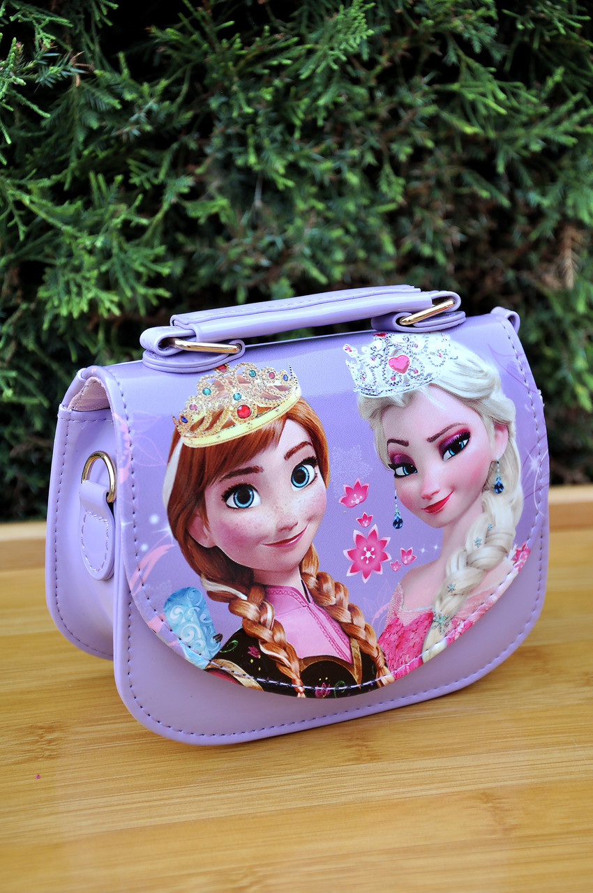 Дитяча сумочка "Крижане серце" на 1 відділення з ручкою та ремінцем на магнітному замку, фото 1