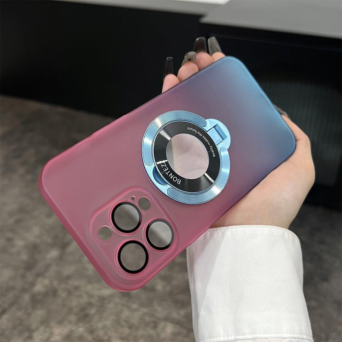 Чохол на телефон неон рожево-блакитний iPhone 12, фото 1