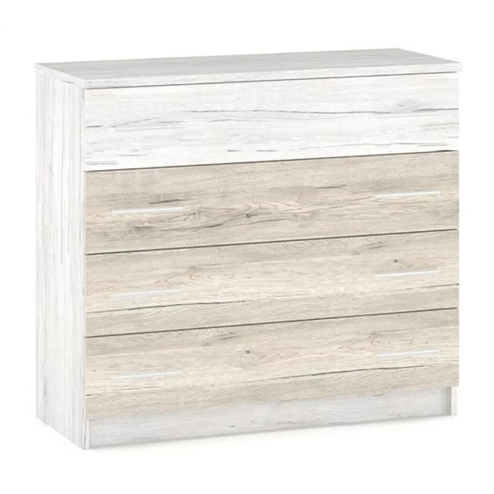 Комод в спальню 4Ш з ДСП Кім Дуб Крафт Білий/Сан Ремо Мебель Сервіс, фото 1