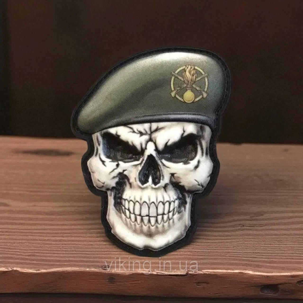 Патч / шеврон в виде Черепа в берете механизированных войс, фото 1