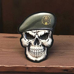 Патч / шеврон у вигляді Черепа у береті механізованих військ