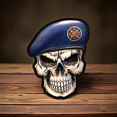 Патч / шеврон у вигляді Черепа у береті радіотехнічних військ