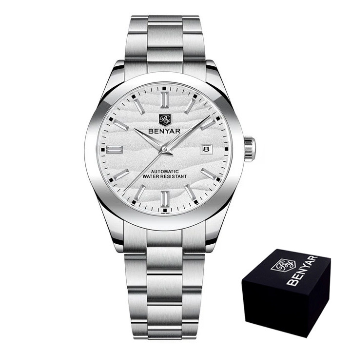 Чоловічий годинник Benyar BY-5208 White, фото 1