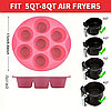 Силіконова форма для випічки та закусок в аерогрилі Мафіни TYQ-212 рожевий 17 см, фото 2