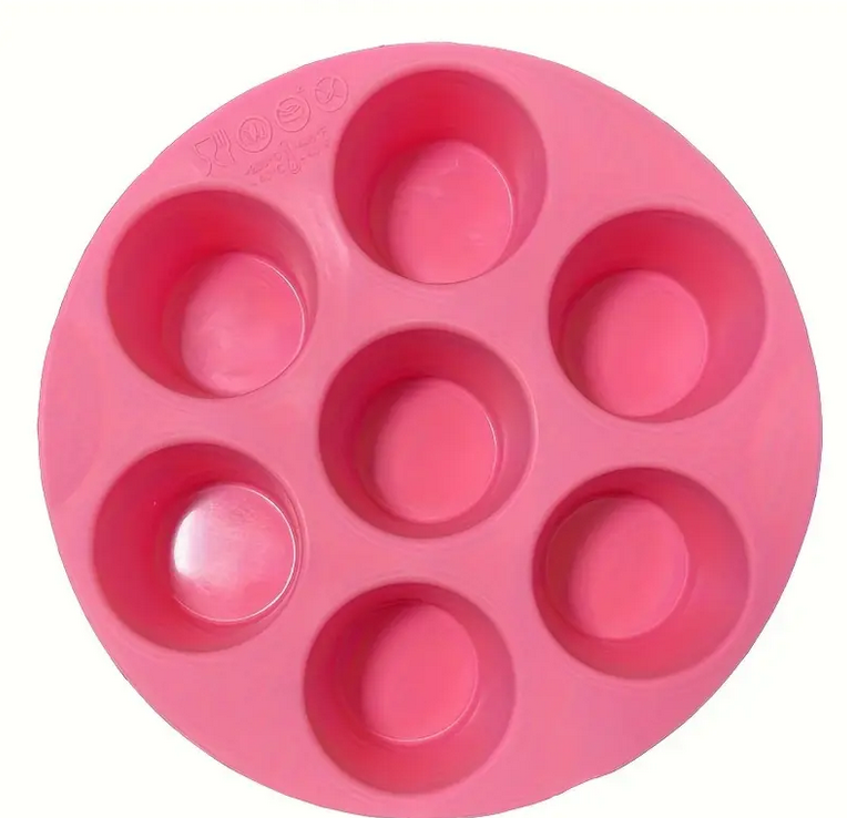 Силіконова форма для випічки та закусок в аерогрилі Мафіни TYQ-212 рожевий 17 см, фото 1