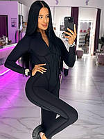 Жіночий облягаючий комбінезон з вирізом на спині мікродайвінг