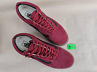 СКИДКА 44 р Кеди Vans Old Skool WineRed/GREY чоловічі кросівки Бордо на рудій підошві чоловічок жіночі унісекс