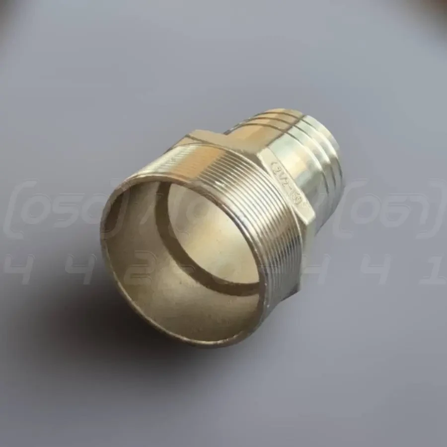 Штуцер шланговий DN65 (2"1/2) зовнішня різьба BSPP, нержавіючий, н/ж сталь AISI304, ялинка 65 мм, фото 1