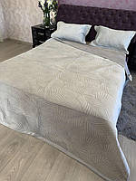 Велюрове стьобане покривало з наволочками 200х230